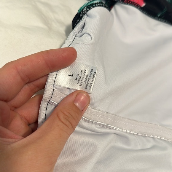 Off the shoulder one piece flamingo swimsuit size large - Picture 5 of 5